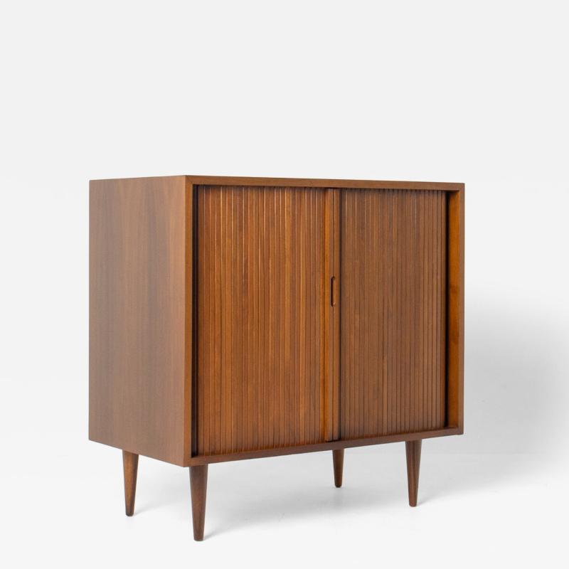 Milo Baughman Milo Baughman Tambour Door Credenza in Walnut