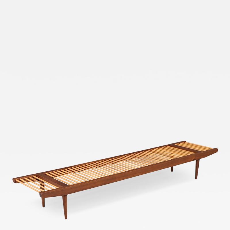 Milo Baughman Milo Baughman Two Tone Slatted Bench for Glenn of California
