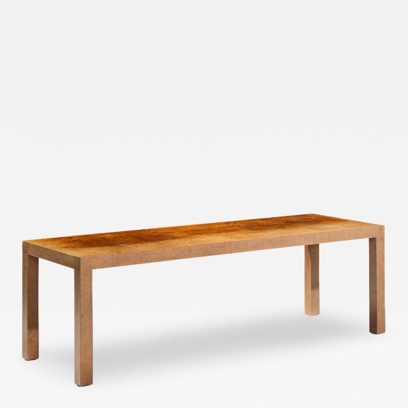 Milo Baughman Milo Baughman for Directional Mid Century Burlwood Parsons Coffee Table