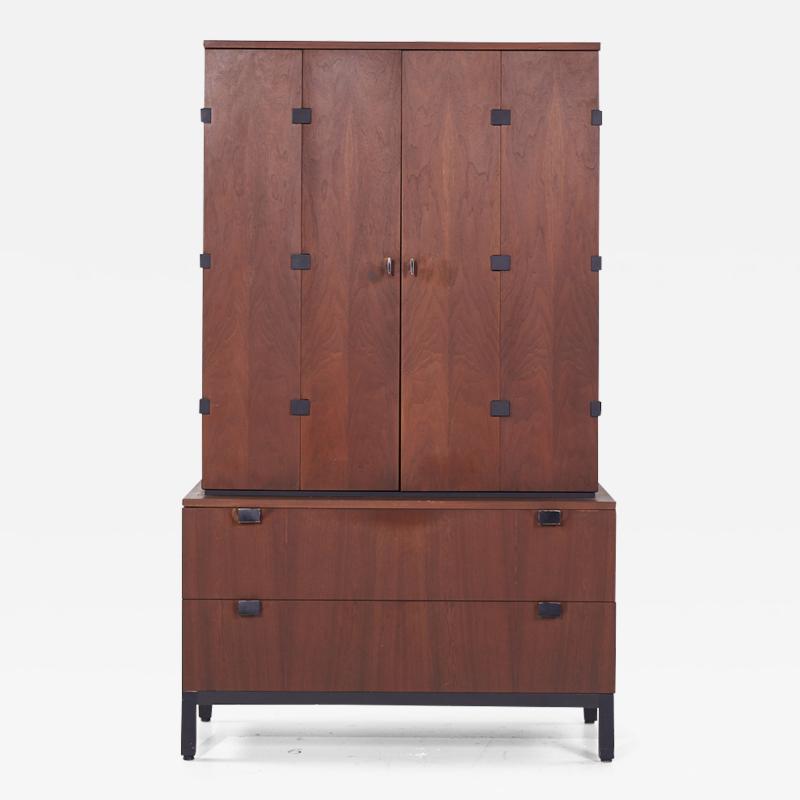 Milo Baughman Milo Baughman for Directional Mid Century Walnut Armoire