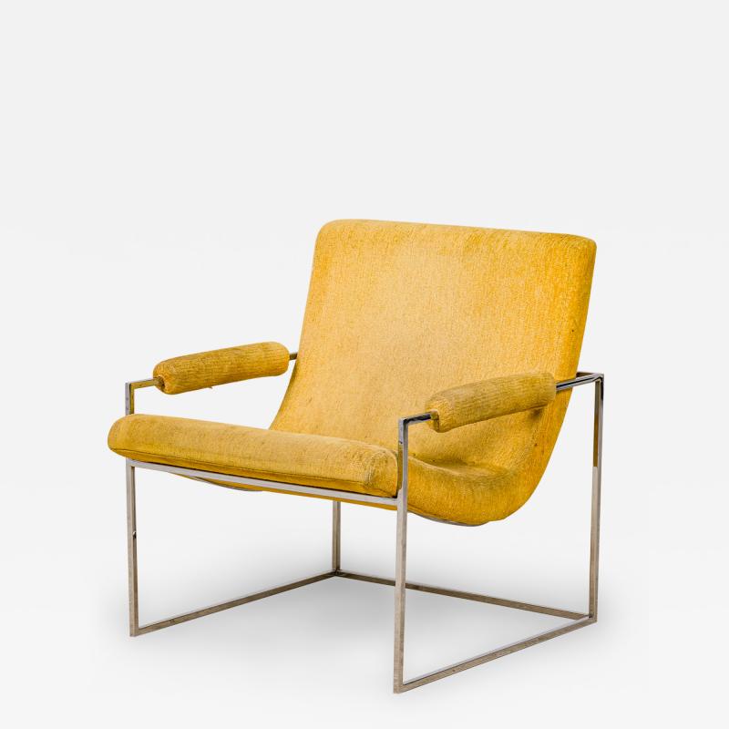 Milo Baughman Milo Baughman for Thayer Coggin American Pale Yellow Upholstered Armchair