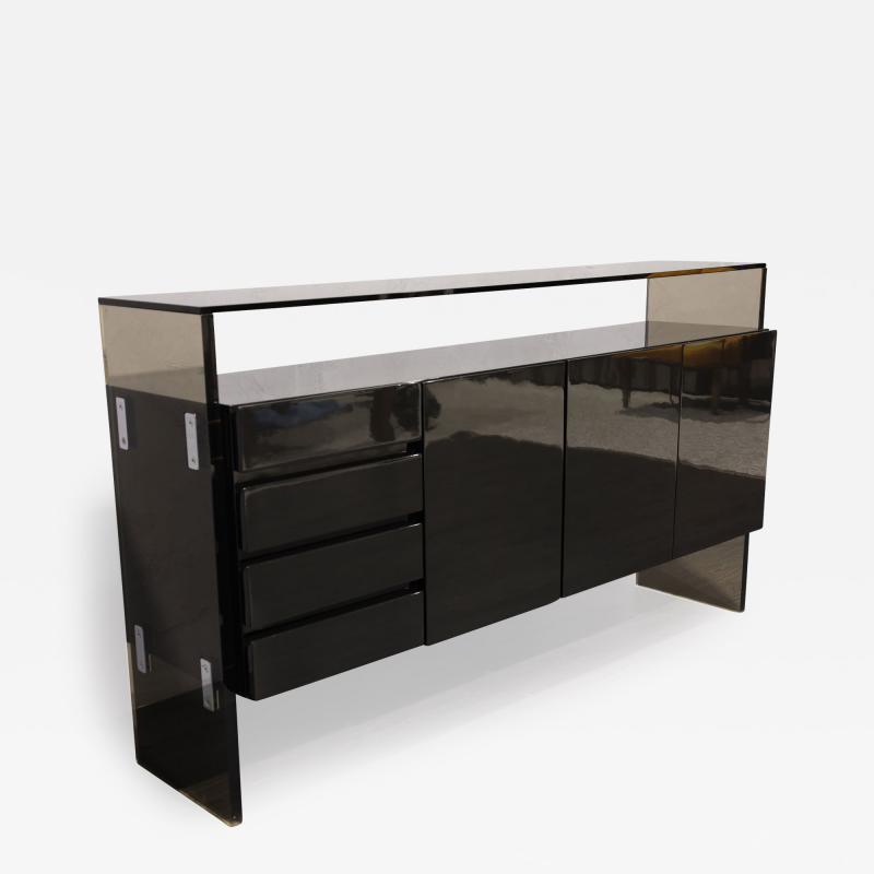 Milo Baughman Milo Baughman for Thayer Coggin Black Lacquer Sideboard