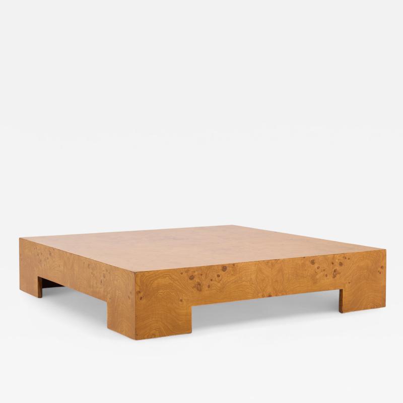 Milo Baughman Milo Baughman for Thayer Coggin Mid Century Burlwood Coffee Table