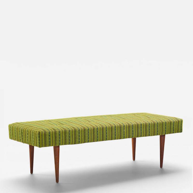 Milo Baughman Milo Baughman for Thayer Coggin Mid Century Walnut Upholstered Bench