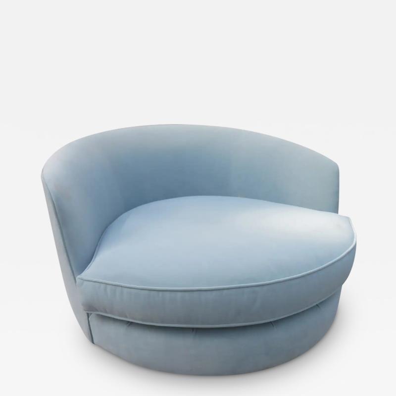 Milo Baughman Oversized Milo Baughman Circular Swivel Lounge Chair Thayer Coggin