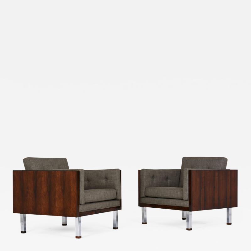 Milo Baughman Pair Of Lounge Chairs By Milo Baughman Pair Of Lounge Chairs By