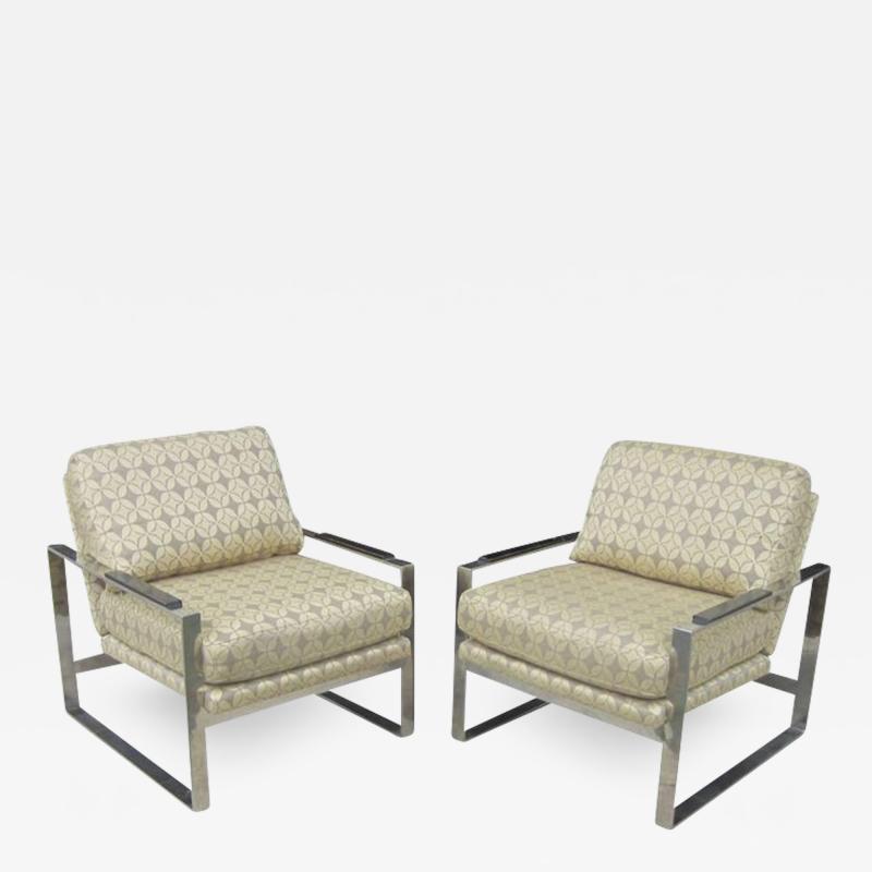 Milo Baughman Pair of Vintage Milo Baughman Style Lounge Chairs