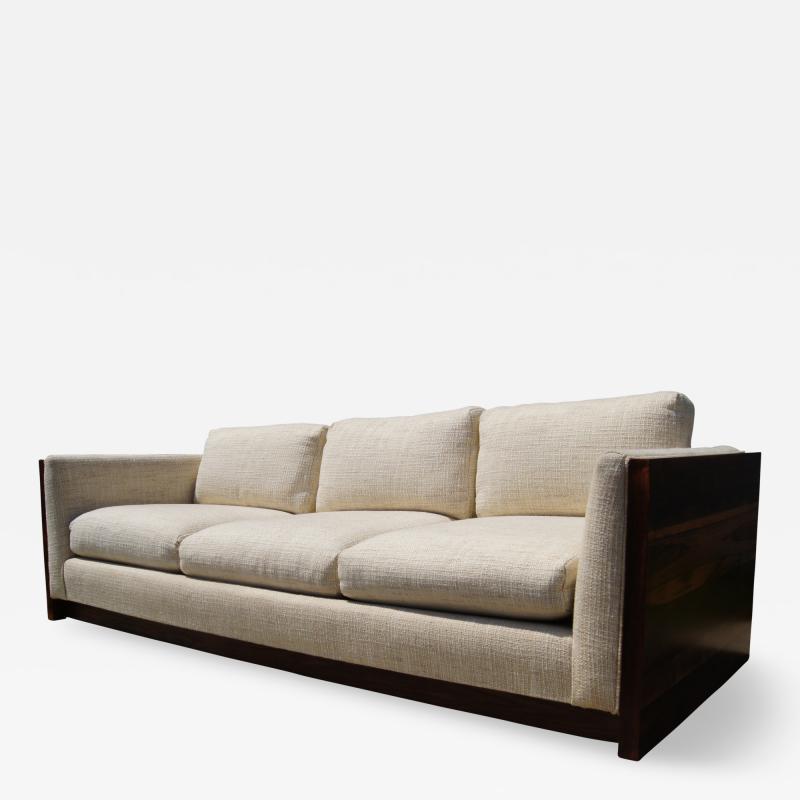 Milo Baughman Rosewood Three Seat Case Sofa by Milo Baughman for Forecast