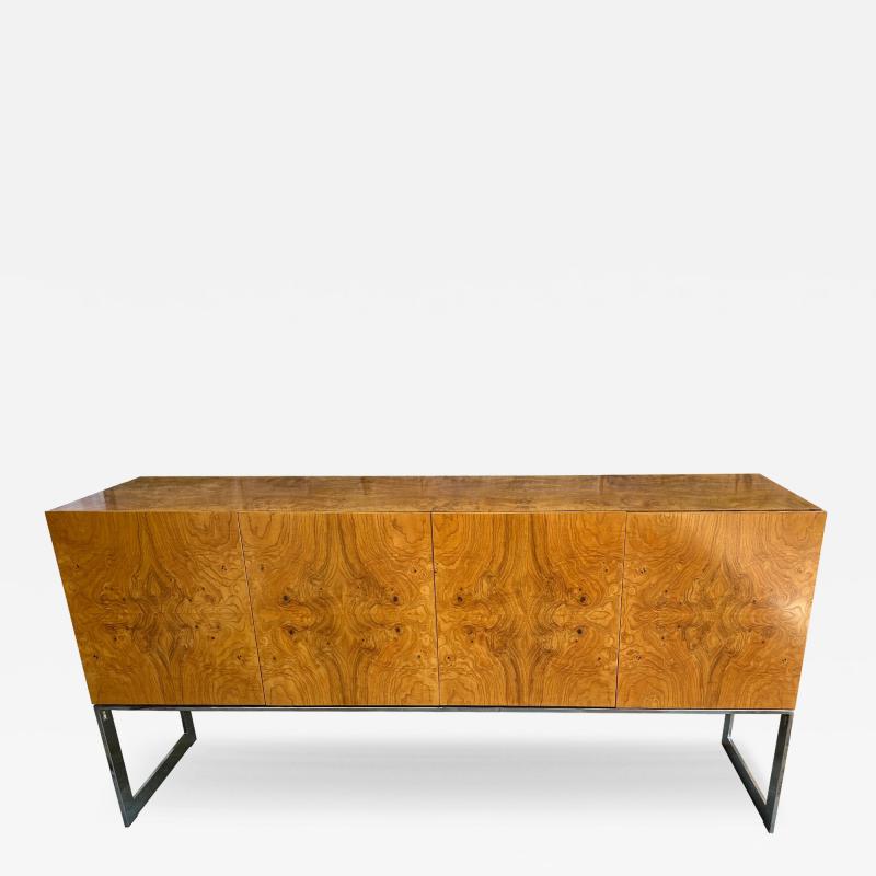 Milo Baughman Scrumptious Milo Baughman Burl Olive Wood Credenza Thayer Coggin Mid Century