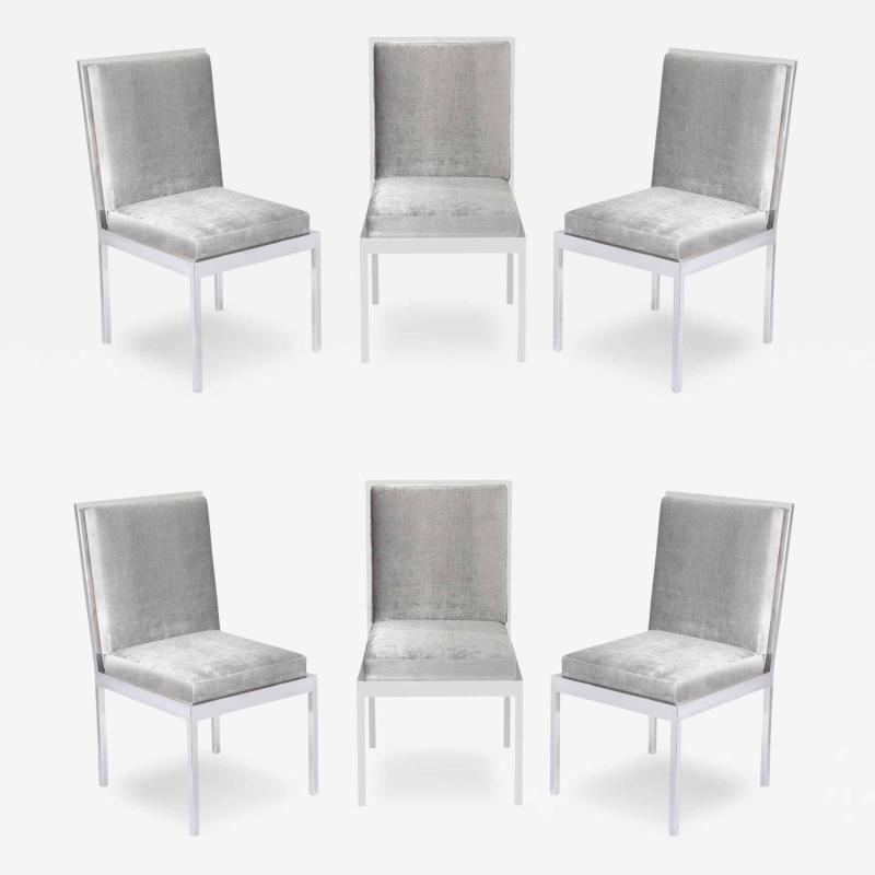 Milo Baughman Set of 6 Dining Chairs by Milo Baughman