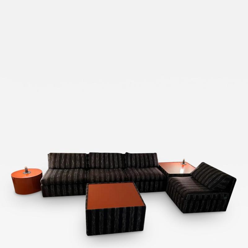 Milo Baughman Stunning 7 Piece Milo Baughman Sectional Pit Group by Thayer Coggin circa 1980