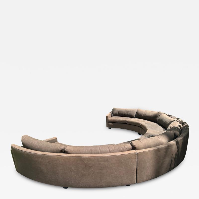 Milo Baughman Stylish Milo Baughman 3 Piece Circular Sectional Sofa Mid Century Modern