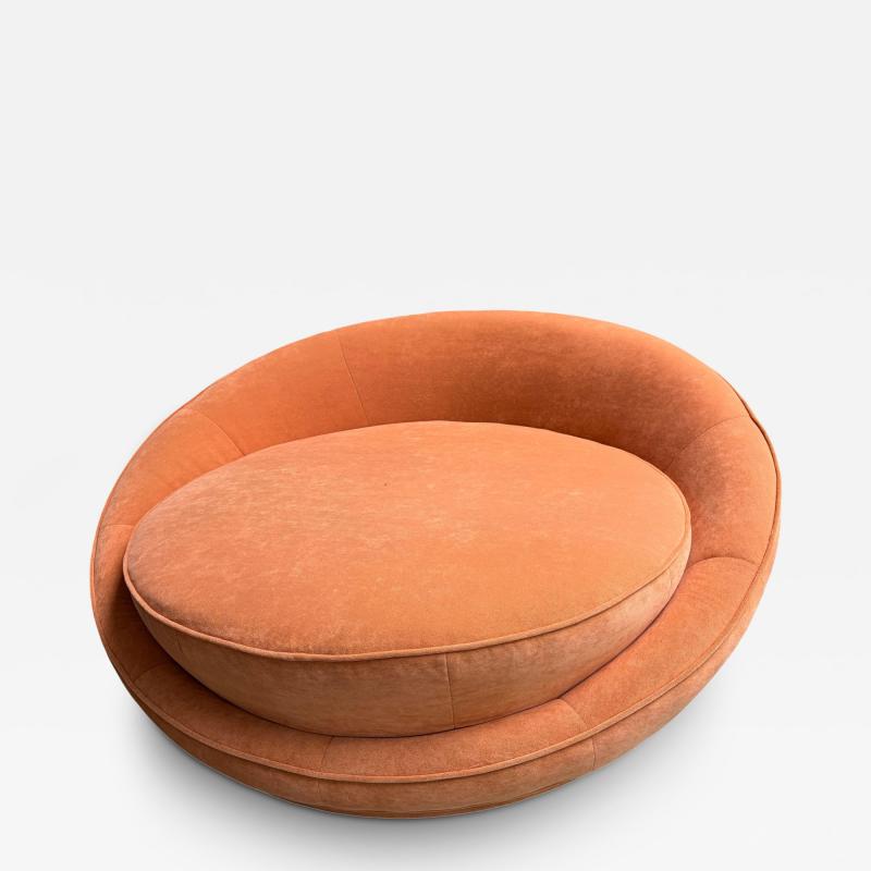 Milo Baughman Sumptuous Vintage Milo Baughman Satellite Chaise Circular Chair Mid Century