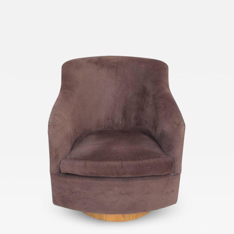Milo Baughman Vintage Mid Century Barrel Swivel Lounge Chair by Milo Baughman Thayer Coggin