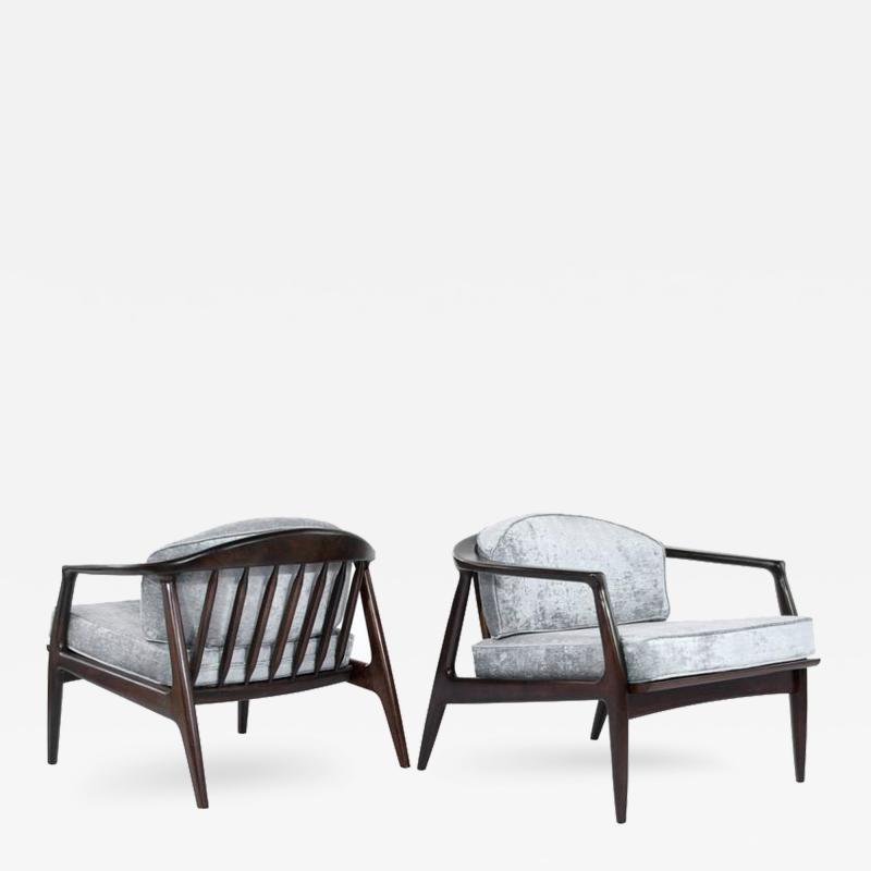 Milo Baughman Walnut Lounge Chairs by Milo Baughman for Thayer Coggin
