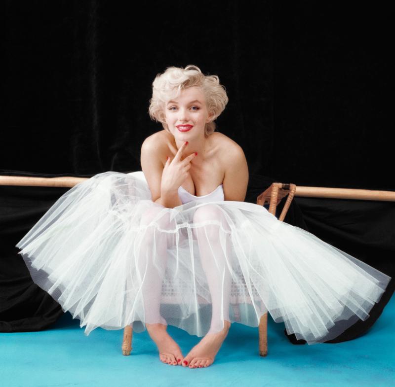 Milton H Greene Marilyn Monroe Ballerina NY color 