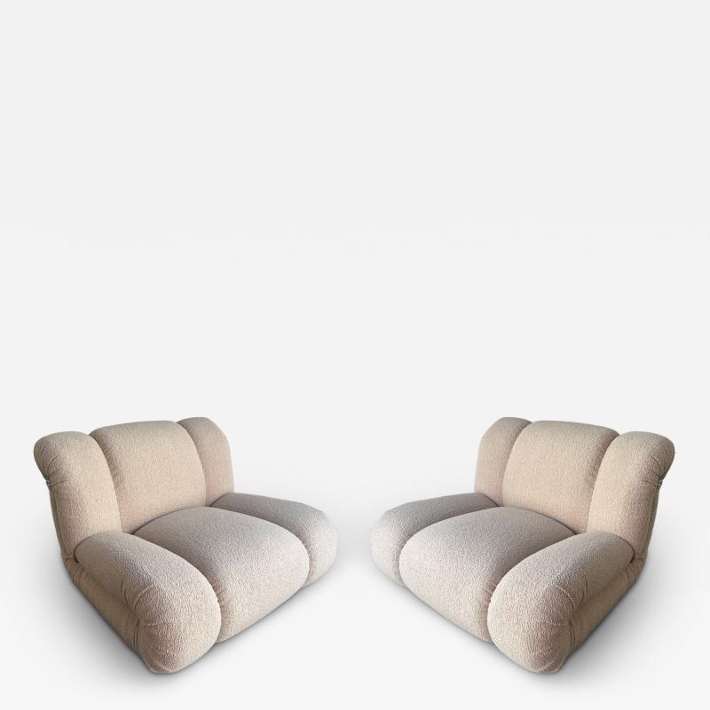 Mimo Padova Pair of Velasquez Slipper Chairs by Mimo Padova Italy 1970s