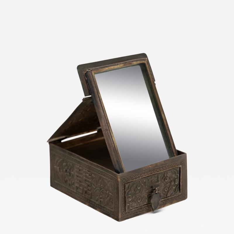 Miniature Repouss Traveling Mirror
