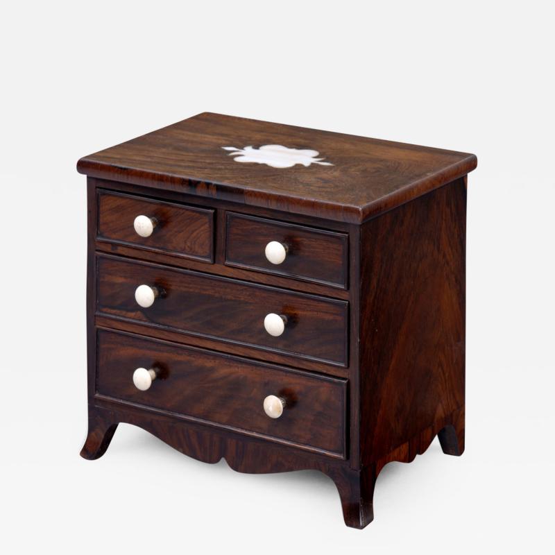 Miniature Rosewood Inlaid Chest Circa 1820