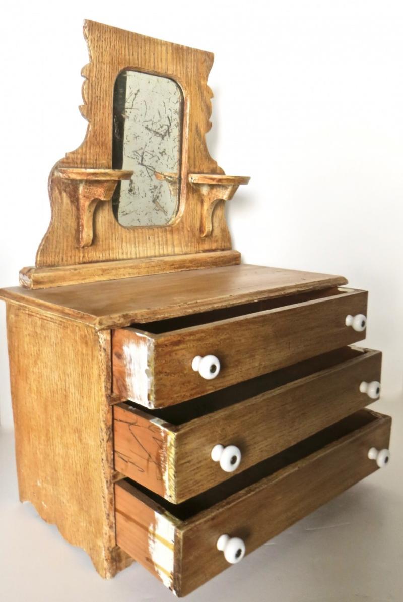 Miniature Salesman’s Sample Victorian Bureau Chest. American, Circa 1890