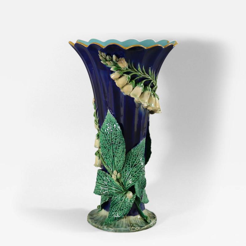 Minton Majolica Foxglove Vase