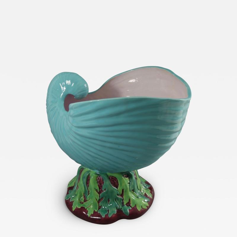 Minton Majolica Nautilus Shell Flower Pot