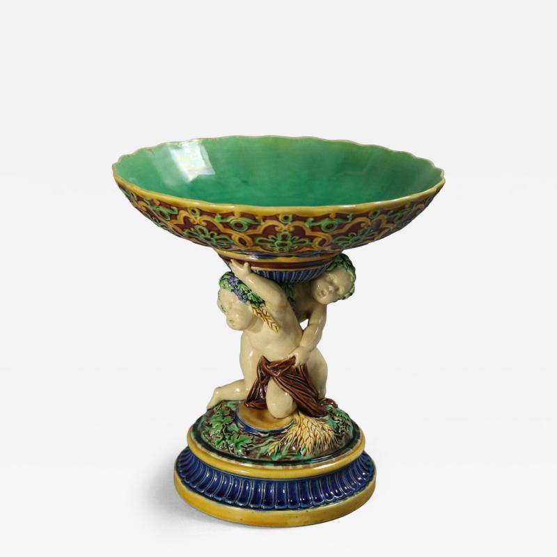 Minton Majolica Putti Comport