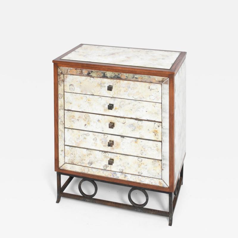 Mirrors and wrought iron chest of drawers 1940s 