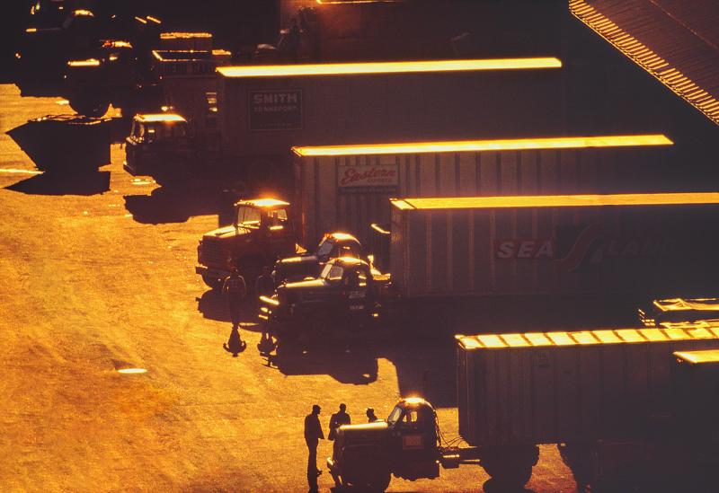 Mitchell Funk Chelsea Old New York West Side Highway Industrial Trucks In Angelic Light