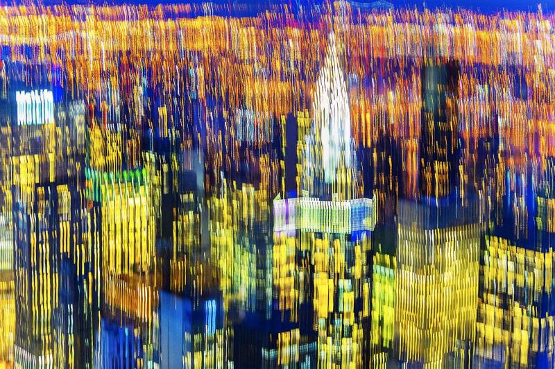 Mitchell Funk Chrysler Building Manhattan Blur