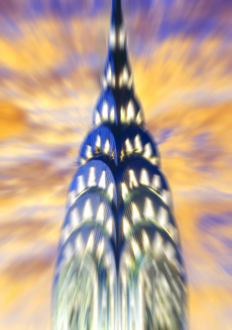 Mitchell Funk Chrysler Building Spire Zoom Color Abstract Photography Pastel Color