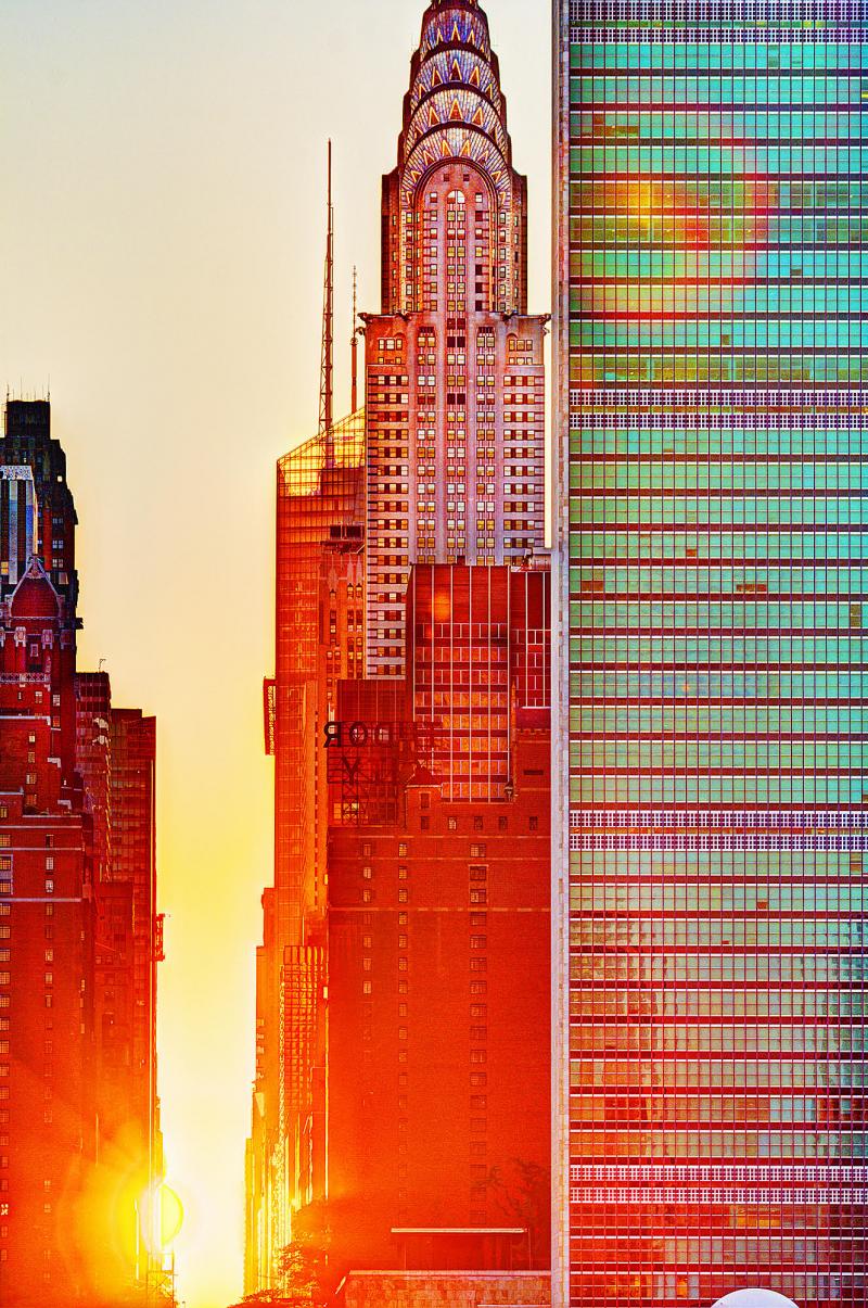 Mitchell Funk Chrysler Building at Manhattanhenge