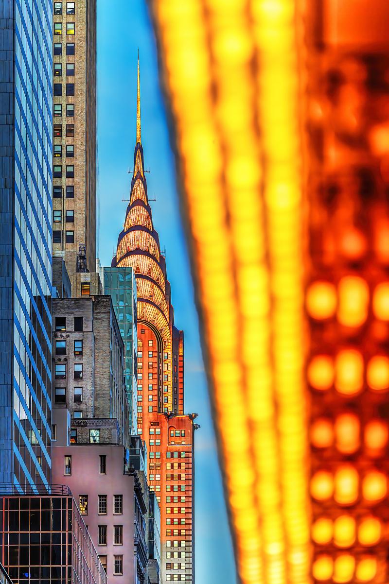 Mitchell Funk Chrysler Building with McDonalds Marquee from 42nd Street