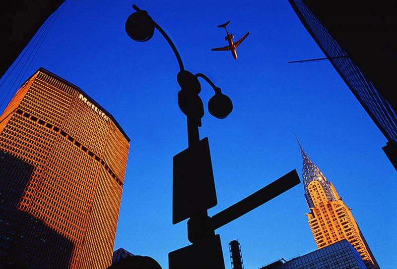 Mitchell Funk Chrysler Building with Pan Am Building