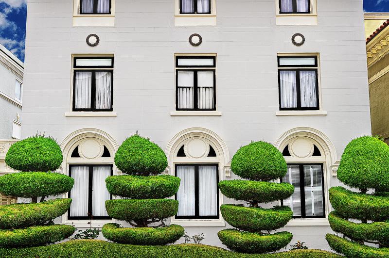 Mitchell Funk Elegant Manicured Topiary Garden San Francisco Tree Sculpture