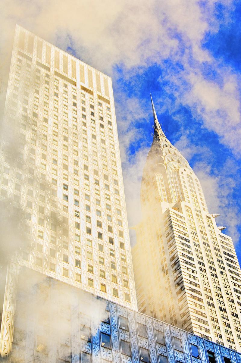 Mitchell Funk New York City Icon Chrysler Building in Fog