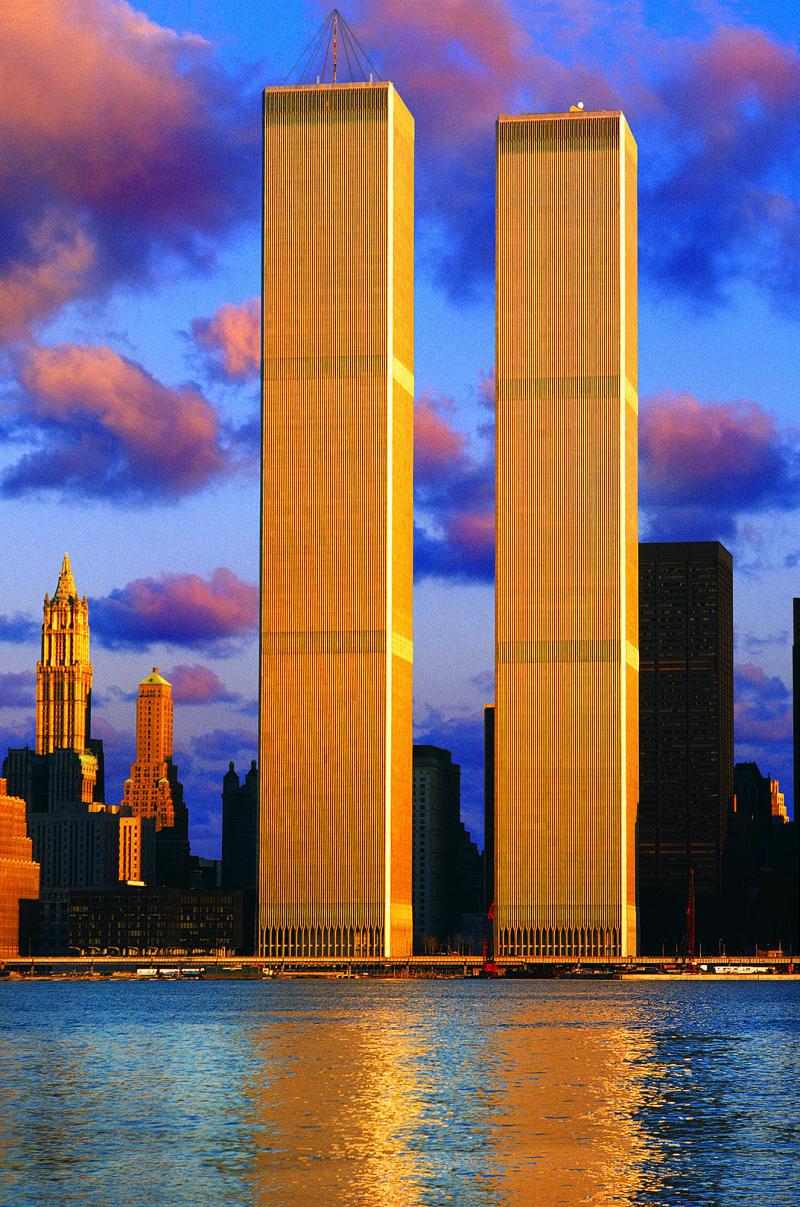 Mitchell Funk Twin Towers in Angelic Light 