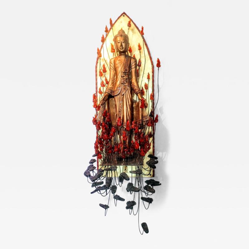Mitchell Gaudet Buddha with Flames 2022