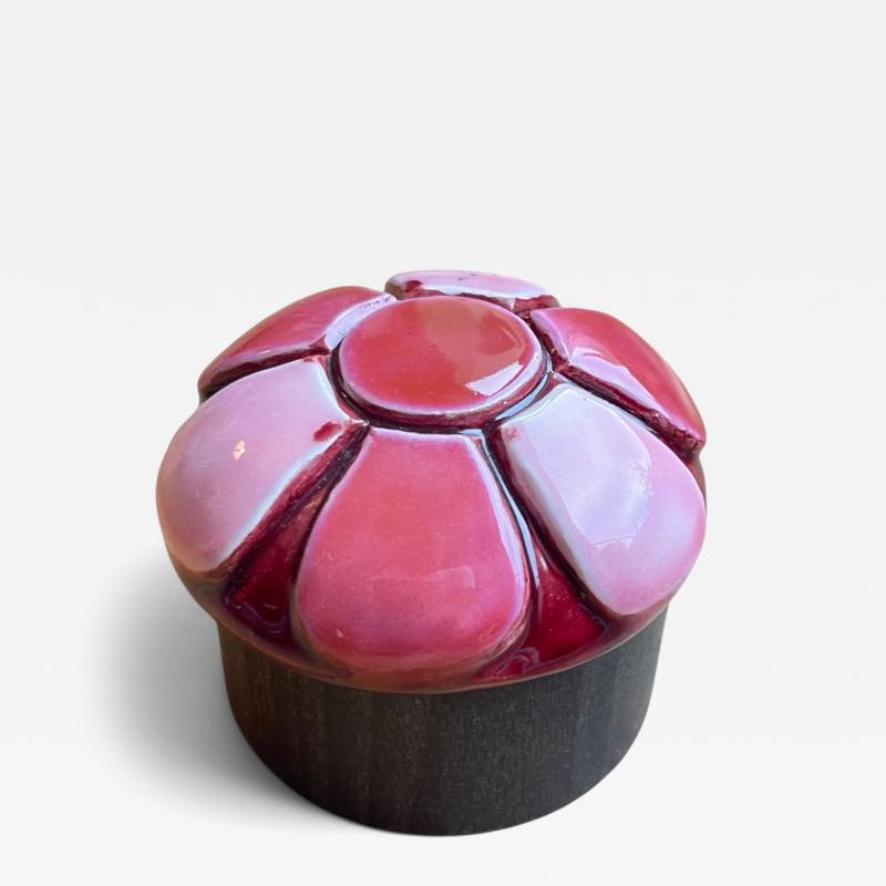 Mithe Espelt 1970s Studio pottery ceramic box by Mith ESPELT