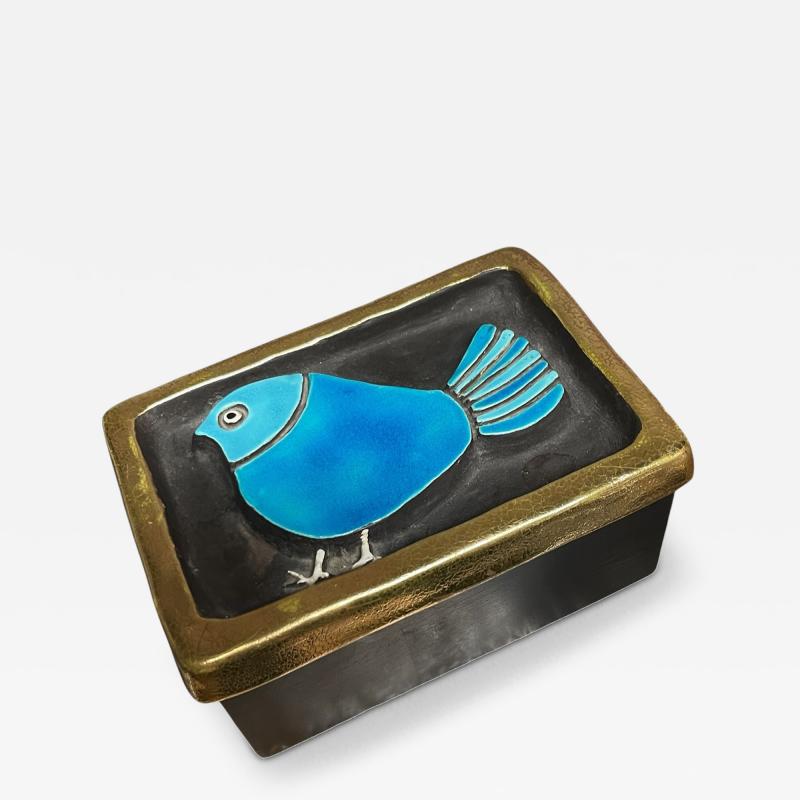 Mithe Espelt 1970s Studio pottery decorative ceramic box by Mithe Espelt