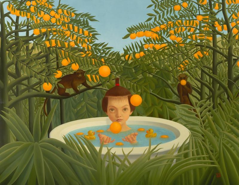 Mitsuru Watanabe Naoko Bathing in the Orange Forest of Rousseau