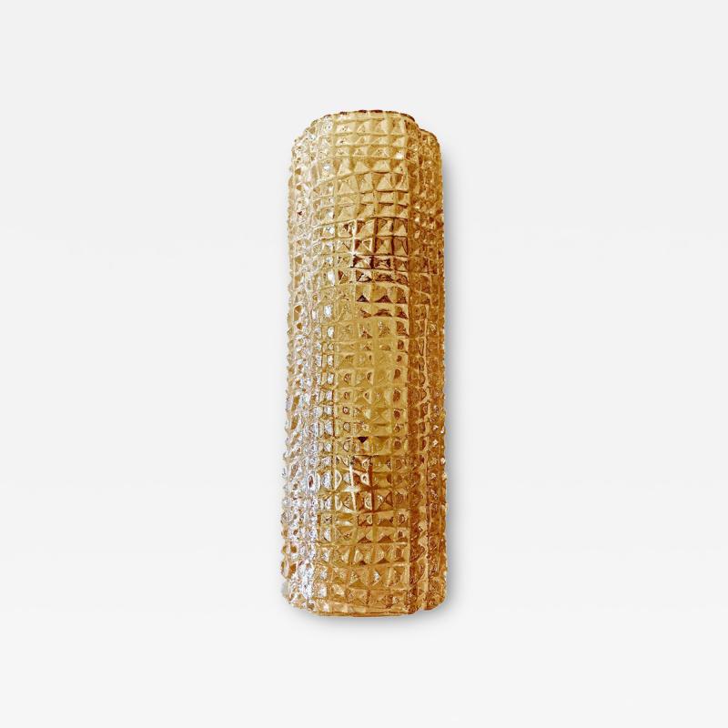 Modern Amber Cocodrile Murano Glass Wall Sconce