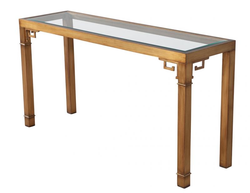 Mastercraft Modern Brass Console Table by Mastercraft 1970’s USA