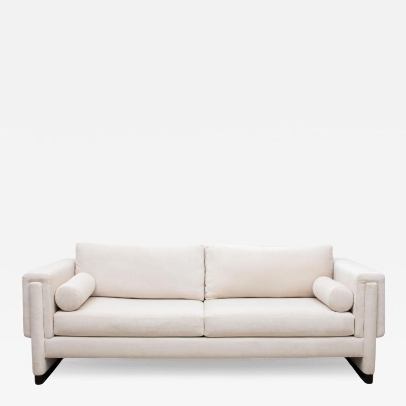 Modern Cream Velvet Sofa by MOGUL IN STOCK