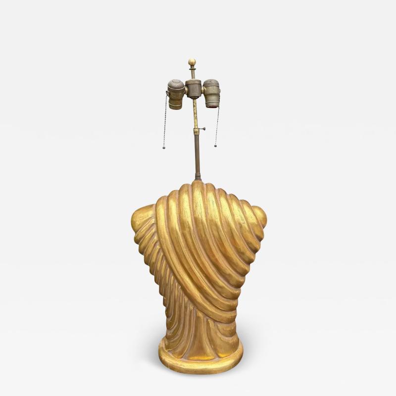 Modern Designer Giltwood Torso Yellow Gold Table Lamp 1 of 2