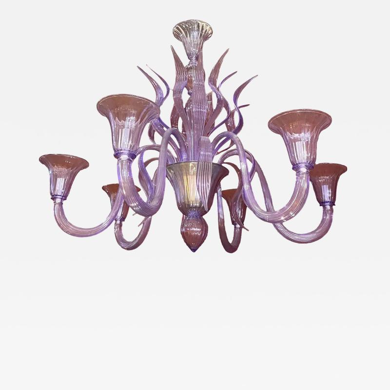 Modern Glicine Wisteria Inspired Murano Glass Chandelier