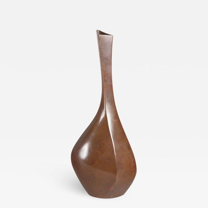 Modern Japanese Bronze Bud Vase