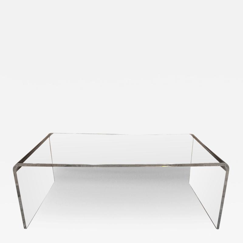 Modern Lucite Waterfall Coffee Table