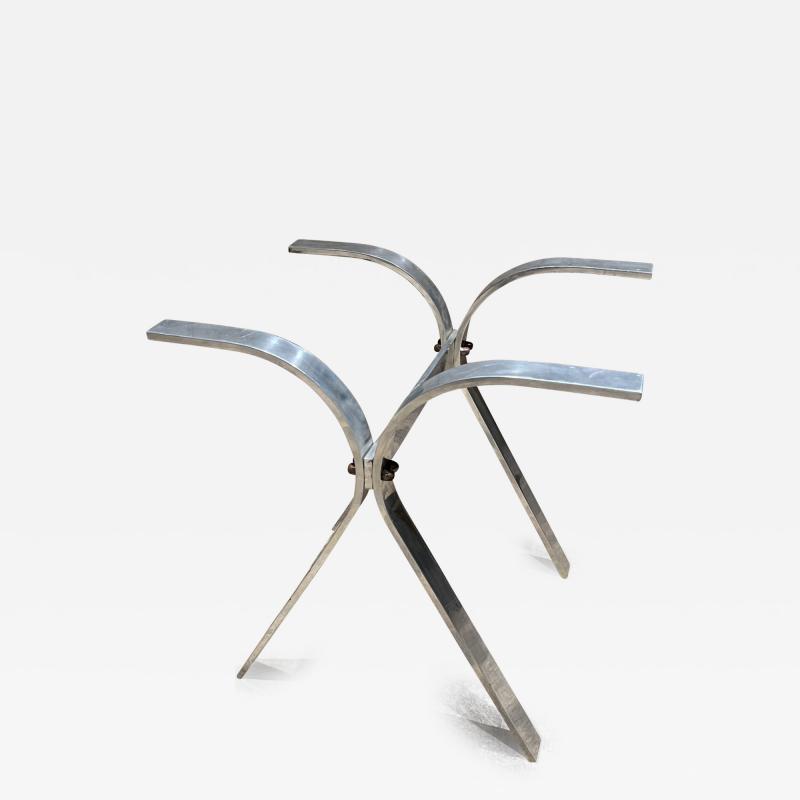 Modern Mexico 1970s Sculptural Side Table Base in Aluminum