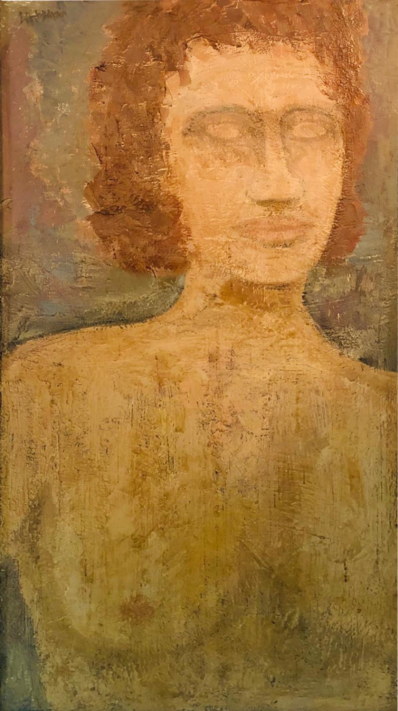 Modern Oil on Board Portrait